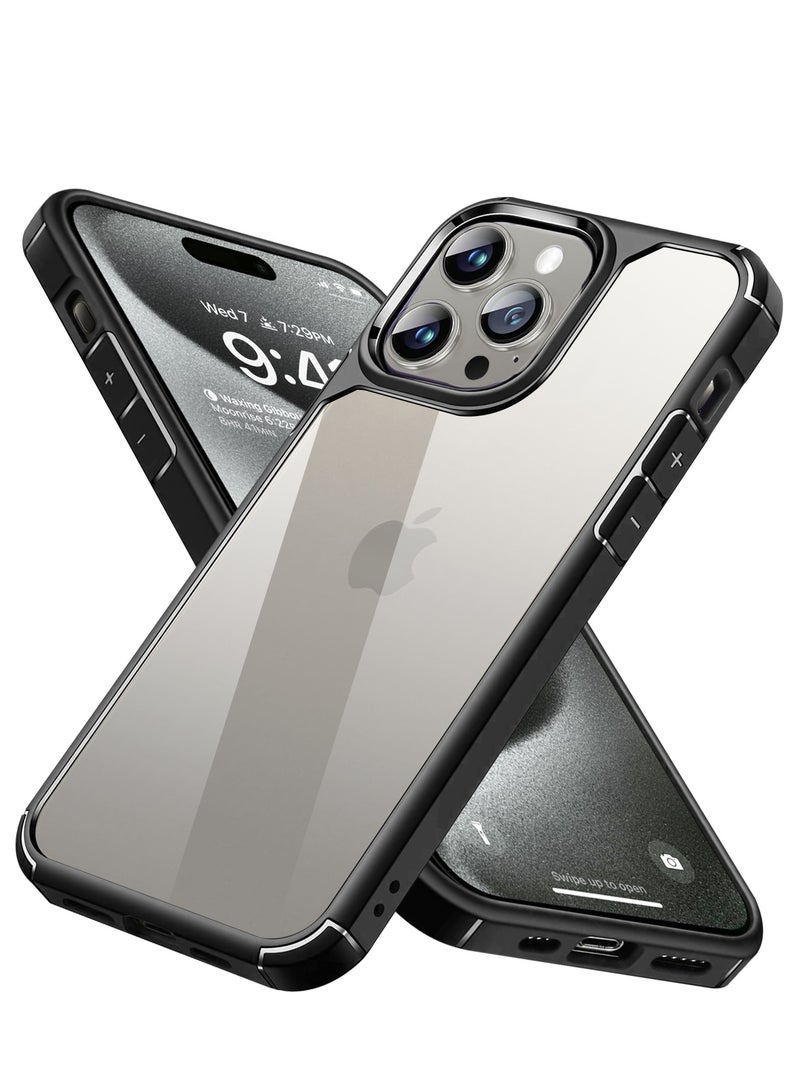 INFOSUN iPhone 15 Pro Case Clear 6.1 inch【Anti-Yellowing】【 Mil-Grade Anti-Drop】iPhone 15 Pro Cover Transparent, Slim Crystal iPhone 15 Pro Case, Full Coverage Lens Protection, Shockproof Anti-Scratch Clear - Image 1