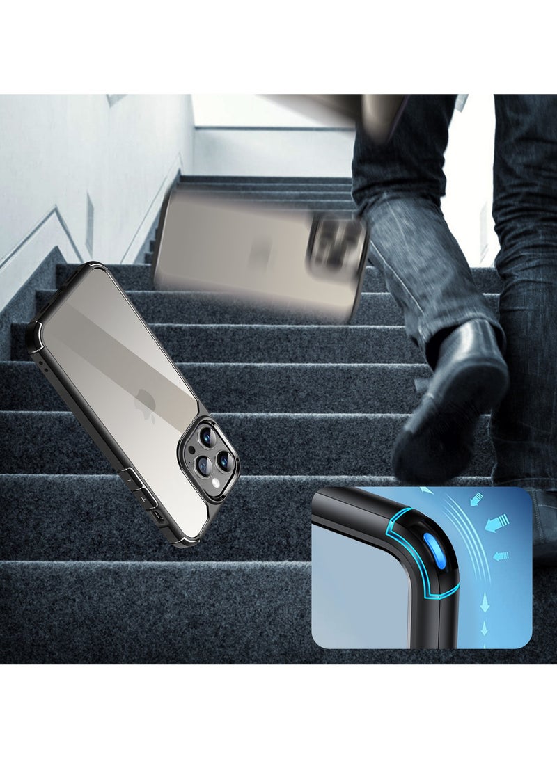 INFOSUN iPhone 15 Pro Case Clear 6.1 inch【Anti-Yellowing】【 Mil-Grade Anti-Drop】iPhone 15 Pro Cover Transparent, Slim Crystal iPhone 15 Pro Case, Full Coverage Lens Protection, Shockproof Anti-Scratch Clear - Image 3