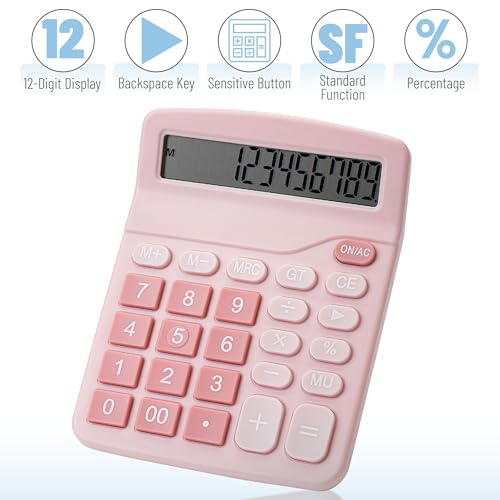 Mr. Pen Pink Large Display Desktop Calculator - Image 5