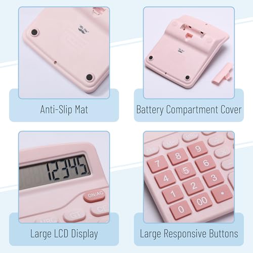 Mr. Pen Pink Large Display Desktop Calculator - Image 4