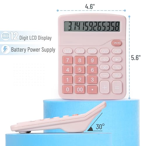 Mr. Pen Pink Large Display Desktop Calculator - Image 2