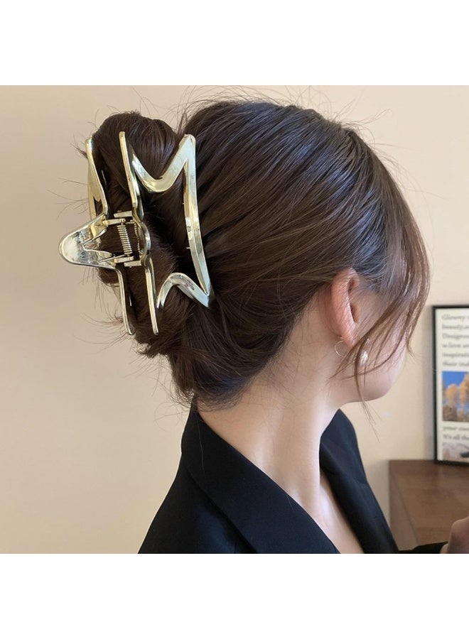 Shein SHEIN HAIR ACCESORIES Hollow Star Shaped Metal Hair Claw Clip, Suitable For Daily Wear Hair Clips Hair Jaw Clip Hair Clamps Hair Clutch Hair Catcher Clip  - Image 1