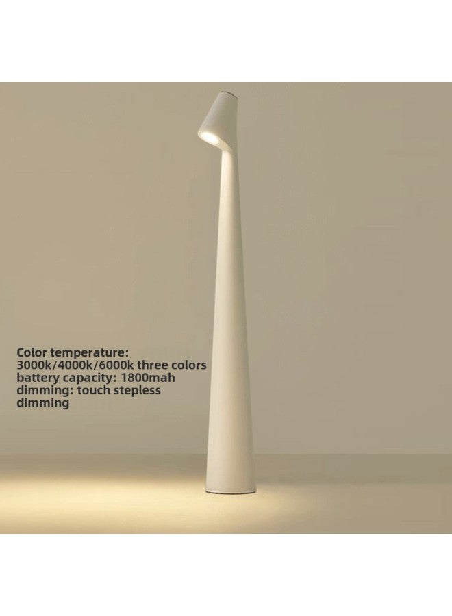 Led Rechargeable Table Lamp Touch Gao Fushuai Table Lamp Restaurant Creative Personality Desktop Decoration Atmosphere Lamp-Light Source Power:35cm Short Model (three Colors + Stepless Dimming)-Light Color:White - Image 1