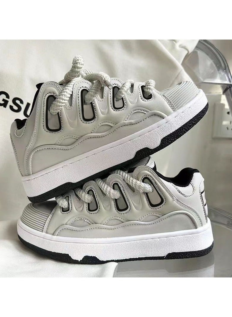 KUYING New Thick Sole Elevated Board Shoes  - Image 3