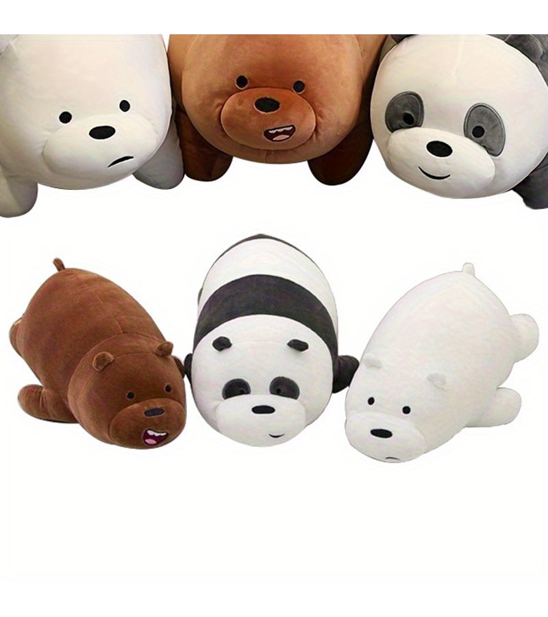 Brown Bear Lying Plush Toy Soft Cute Animal Doll Pillow Home Decor - Image 1