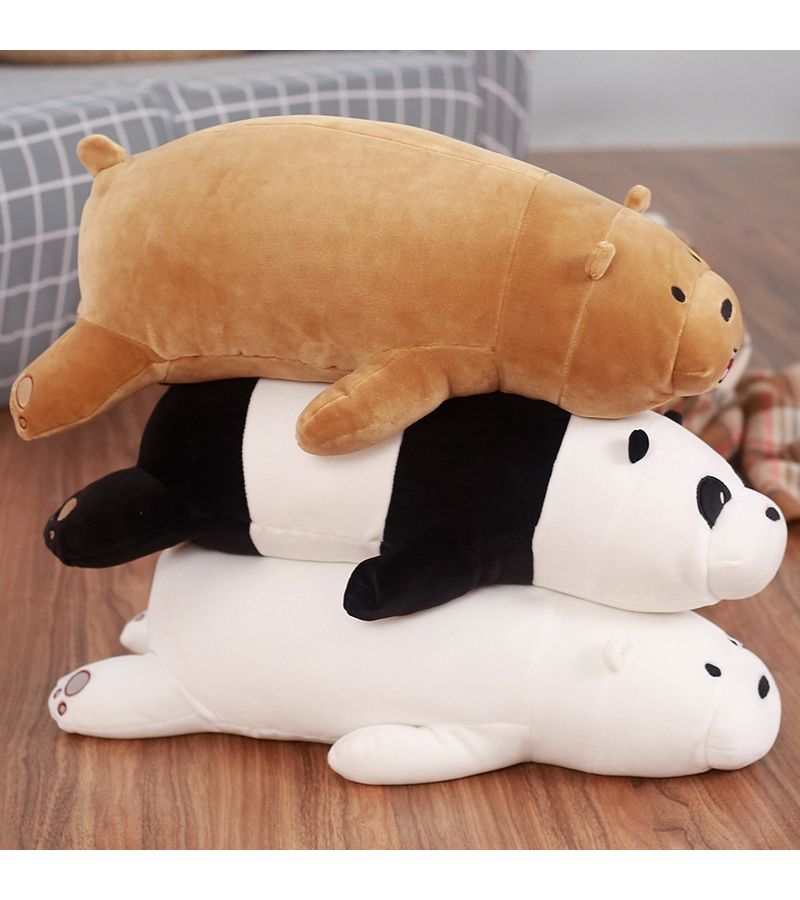 Brown Bear Lying Plush Toy Soft Cute Animal Doll Pillow Home Decor - Image 5