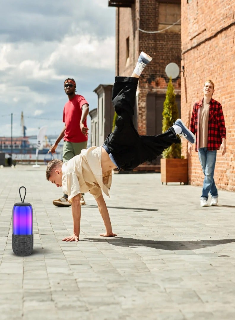 GREEN LION Portable Speaker Palma 2 with RGB Lights / TWS Function /TF Card Input/ Extra Base/360° Audio/ Bluetooth V5.3 / Uninterrupted Music Playback / Powerful Stereo Sound - Black - Image 2