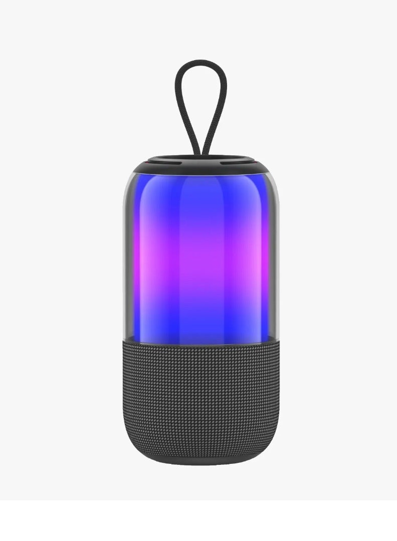 GREEN LION Portable Speaker Palma 2 with RGB Lights / TWS Function /TF Card Input/ Extra Base/360° Audio/ Bluetooth V5.3 / Uninterrupted Music Playback / Powerful Stereo Sound - Black - Image 1
