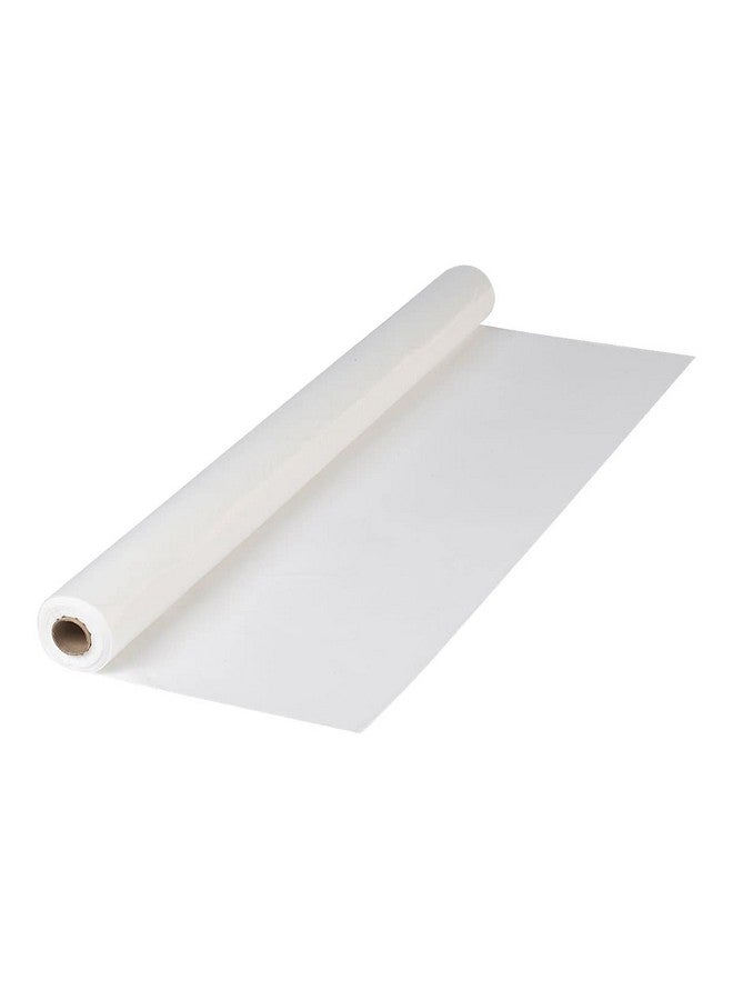Hoffmaster 114000 Plastic Tablecover Roll, 300' Length x 40" Width, White - Image 1