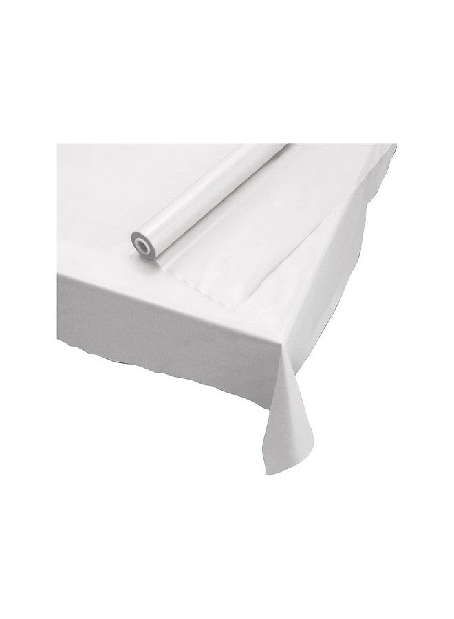 Hoffmaster 114000 Plastic Tablecover Roll, 300' Length x 40" Width, White - Image 2
