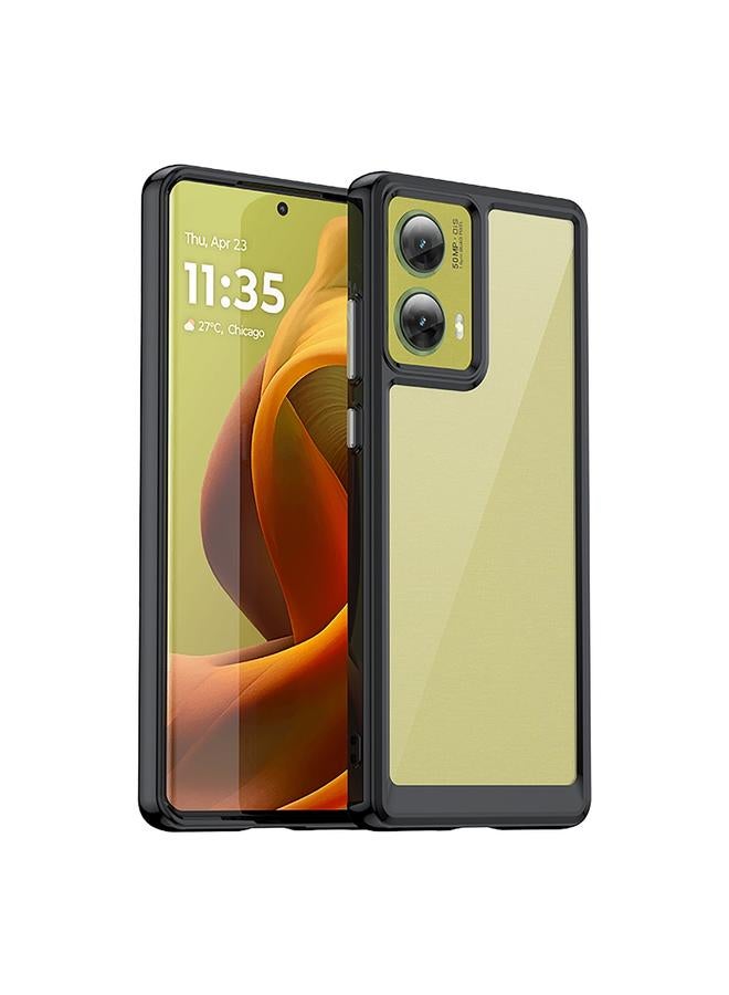 S-TOP Case For Motorola Moto G85 Colorful Series Acrylic Hybrid TPU Phone Case - Image 1