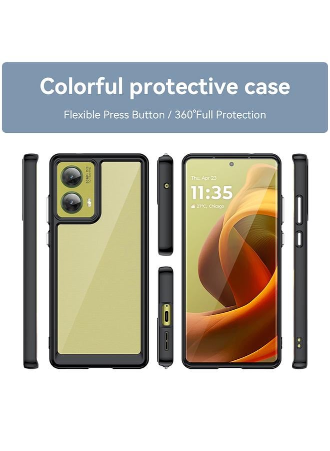 S-TOP Case For Motorola Moto G85 Colorful Series Acrylic Hybrid TPU Phone Case - Image 2