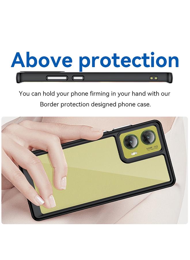 S-TOP Case For Motorola Moto G85 Colorful Series Acrylic Hybrid TPU Phone Case - Image 4
