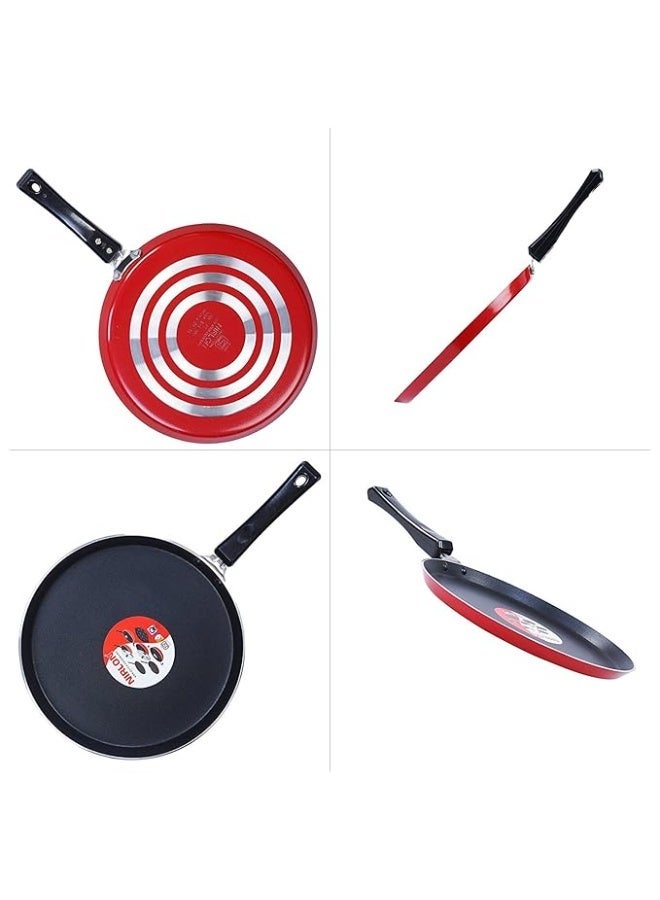 Nirlon Special Aluminium Non-Stick Flat Base Dosa Tawa, 27.5cm (3 Layered Coated) - Image 2
