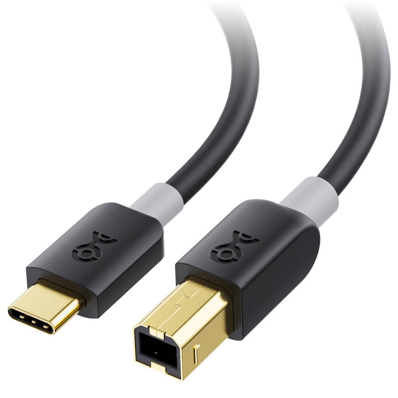 Cable Matters USB B to USB C Cable - 3.3ft, USBC to USBB Cable, MIDI to USBC Cord, Compatible with Printer, Scanner, MIDI Controller/Keyboard/DAC/Yamaha Casio Digital Piano for iPad, Black - Image 1