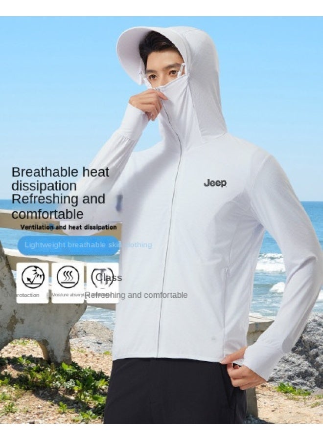 Jeep Upf50+】men's Summer Fashion Versatile Sun Protection Hooded Jacket, Outdoor Uv Protection Windbreaker For Men - Image 1