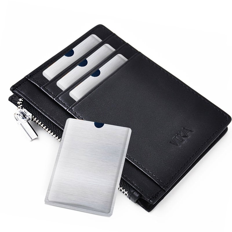 RFID Blocking Sleeve Anti Theft 4 Credit Card & 2 Passport Holder Wallet Pocket - Image 4