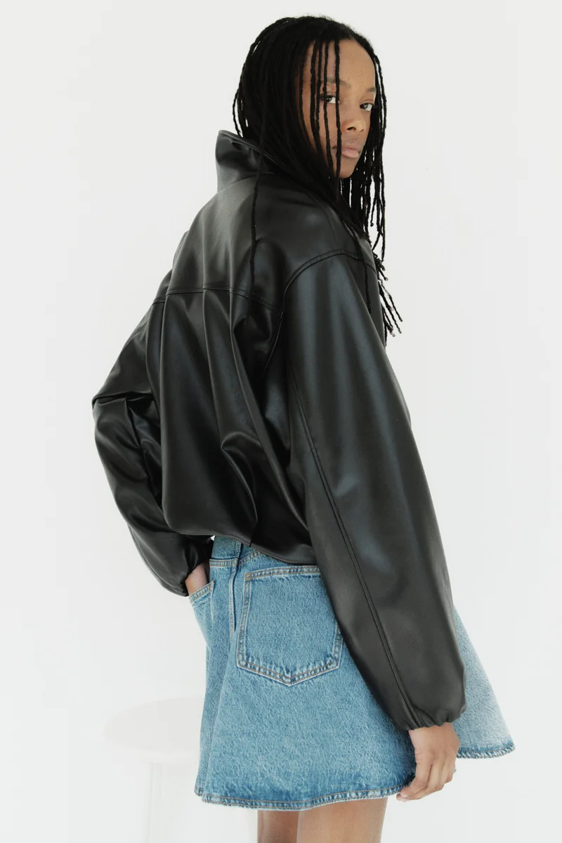 H&M  Coated funnel-collar jacket for Women | Best Price UAE