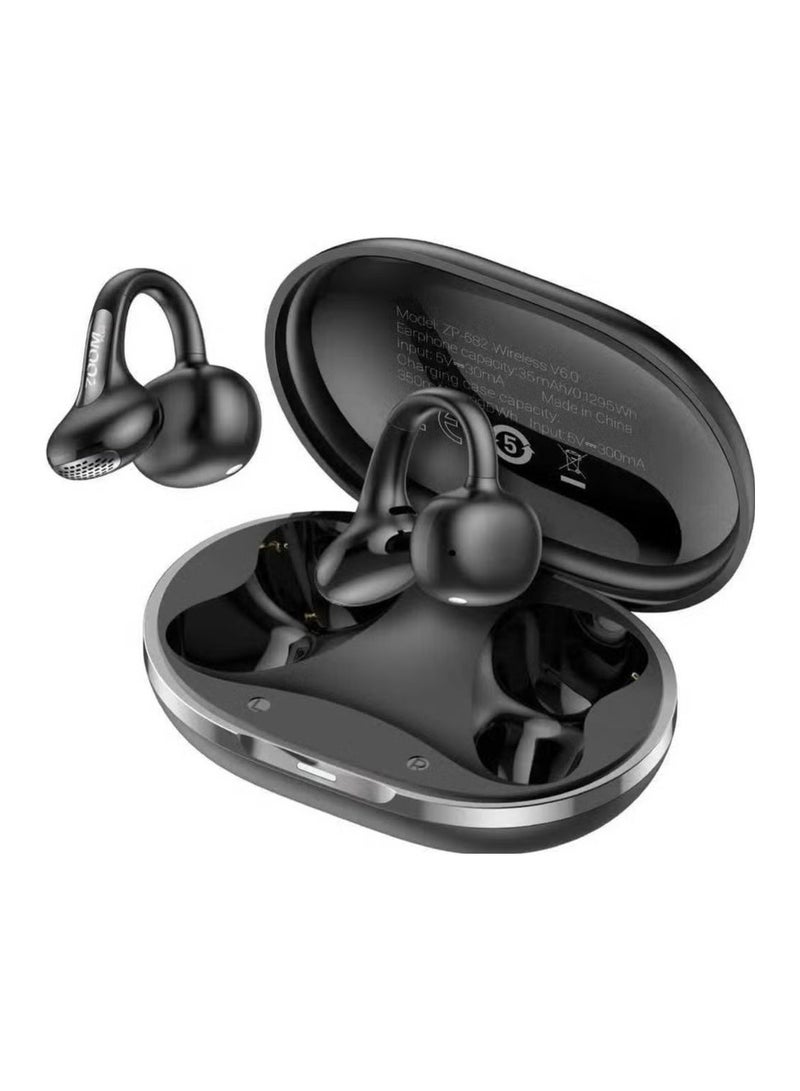 Zoom Plus AERO FLEX ZP-682 Open-Ear Clip-On Wireless Earbuds – Bluetooth 5.4 Headphones with AI ENC Mic for Clear Calls, 30H Playtime, Lightweight Secure Fit for Sports, Deep Bass - Image 1