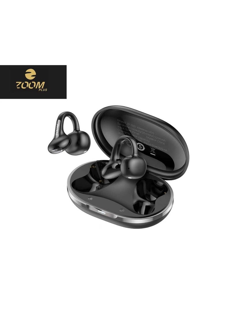 Zoom Plus AERO FLEX ZP-682 Open-Ear Clip-On Wireless Earbuds – Bluetooth 5.4 Headphones with AI ENC Mic for Clear Calls, 30H Playtime, Lightweight Secure Fit for Sports, Deep Bass - Image 2