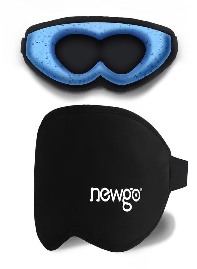 NEWGO Cooling Gel Eye Mask 3D Soft Cold Eye Mask, Eye Ice Pack with Zero Eye Pressure Hot Cold Therapy Blackout Sleep Mask for Puffiness, Dark Circles, Dry Eyes, Headaches and Stress Relief - Image 1