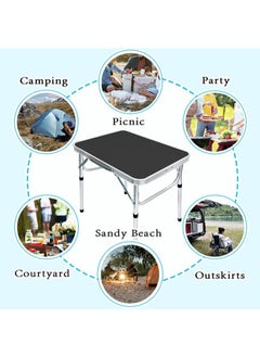 Denzoz Folding Trestle Outdoor Camping Table Aluminum Alloy Outdoor Folding Picnic Table Lightweight Trestle Outdoor Camping Table For BBQ Party  - Image 5