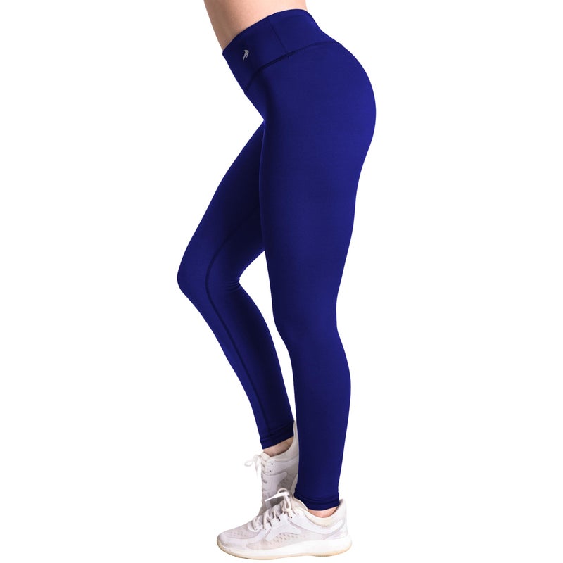CompressionZ Compression Leggings for Women, Tummy Control Workout Gym Running Yoga Pants Indigo - Image 1