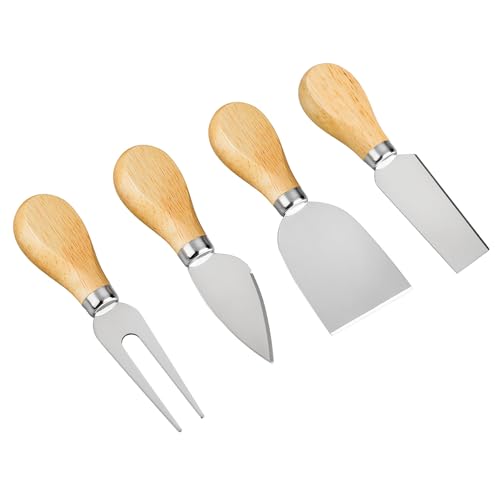 YXChome 4 Cheese Knives Set - Cheese Knife,Cheese Fork,Cheese Slicer,Butter Knife - Mini Premium Stainless Steel Cheese Knife Set - Cheese Knives for Charcuterie Board - Charcuterie Boards Accessories - Image 1