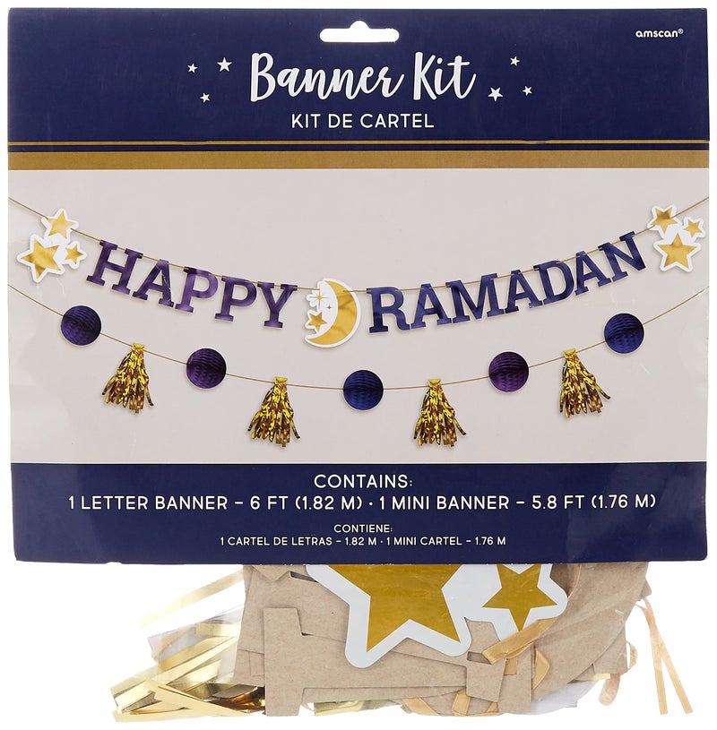 Amscan 120462 EID Letter Banner Kit 6 Multicolor - Image 2