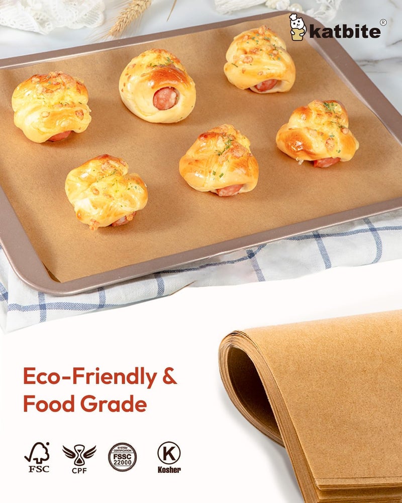 katbite Heavy Duty Baking Paper Sheets 100 Pcs, 40.6x61cm Precut Parchment Paper for Baking Cookies, Cooking, Grilling Rack, Oven - Image 4