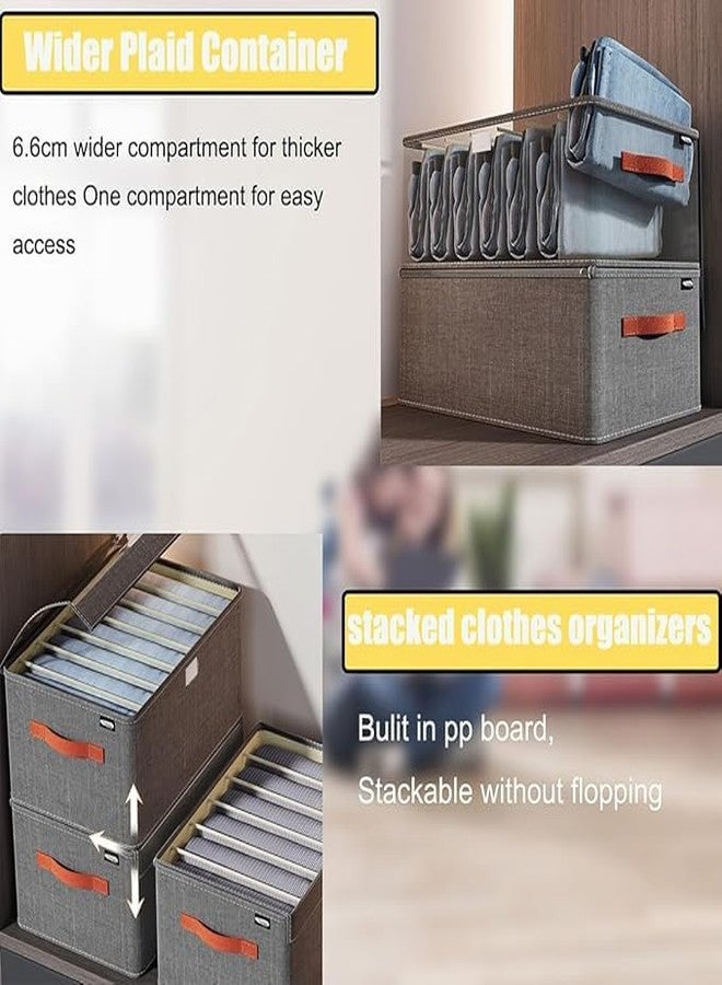 KRLZ Large Capacity Storage Bins Closet Organizer System, Sturdy Foldable Storage Boxes for Organizing Clothing, Sheets, Toys, Books - Shelf Organizer Shelves Basket Storage Bin - Image 5
