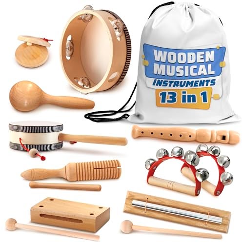 KETAR Percussion Instruments for Adults – 13-Piece Music Instruments Kit with Durable Storage Bag – Enhances Rhythm and Coordination, Percussion Instrument | Gift for Music-Loving Families & Group Sessions - Image 1