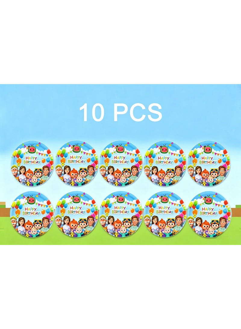 Party 62-Piece Birthday Party Supplies Set with Hats, Plates, Utensils, Napkins, and Blowers - Image 5
