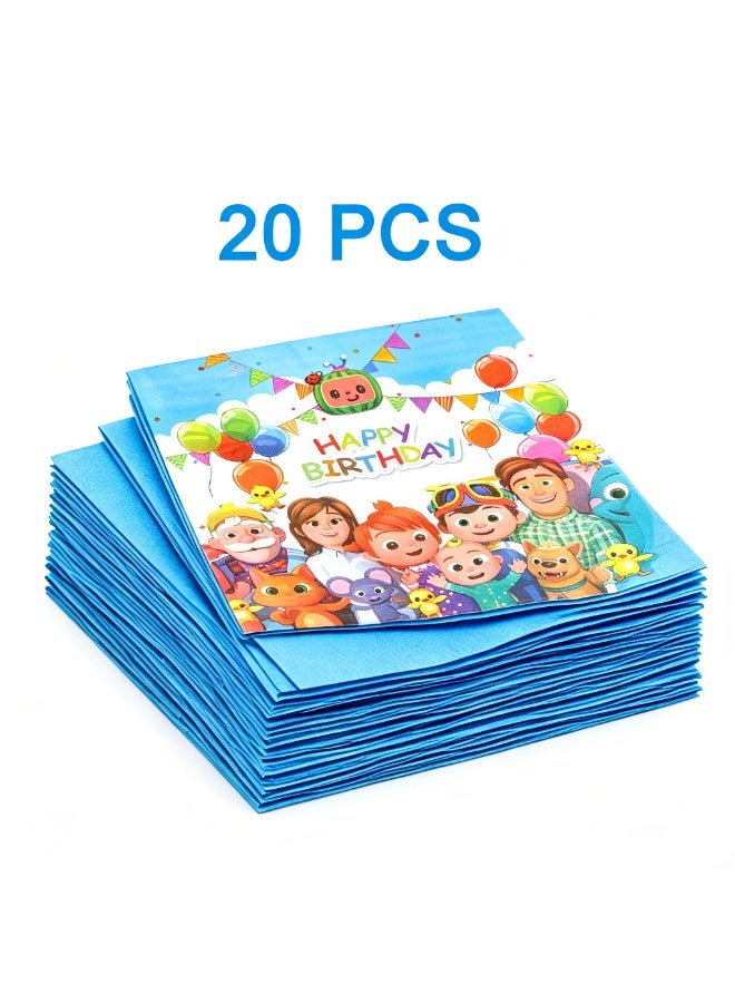 Party 62-Piece Birthday Party Supplies Set with Hats, Plates, Utensils, Napkins, and Blowers - Image 2
