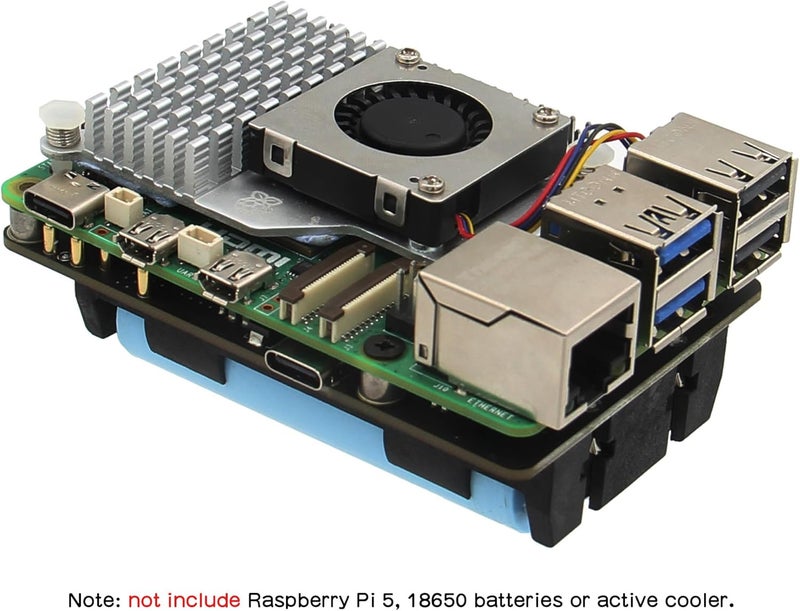 Geekworm X1200 5V UPS Shield for Raspberry Pi 5, with Max 5.1V 5A Output & Auto Power On & Safe Shutdown & Power Loss Detection Function - Image 5