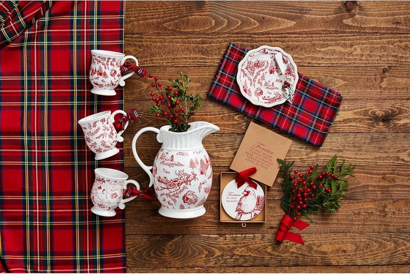 Mud Pie Christmas Toile Sleigh Mug 13 oz - Image 2
