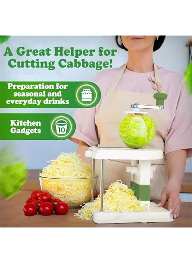 OCTOBER - Cabbage Shredder, Rotatable Cabbage Slicer, Manual Sauerkraut Lettuce Shredder, Cabbage Grater, Agjustable Vegetable Chopper Cutter, Kitchen Gadgets - Image 1