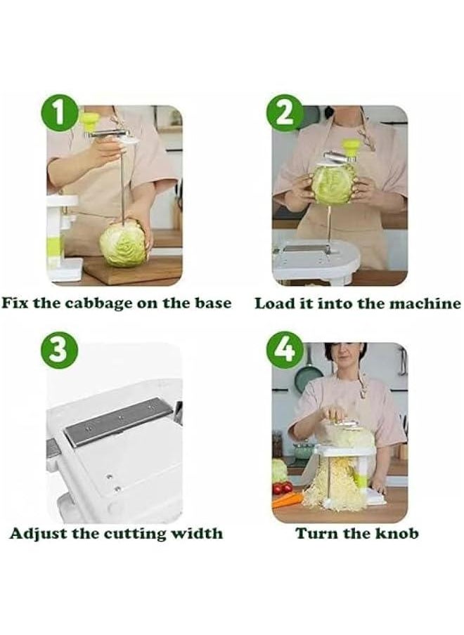 OCTOBER - Cabbage Shredder, Rotatable Cabbage Slicer, Manual Sauerkraut Lettuce Shredder, Cabbage Grater, Agjustable Vegetable Chopper Cutter, Kitchen Gadgets - Image 1