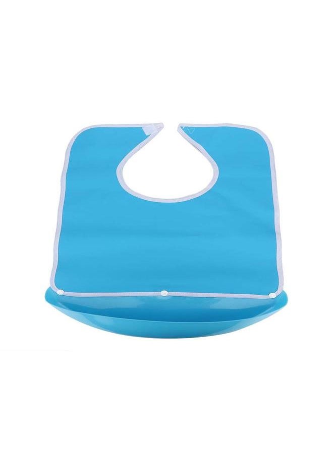 Thoraya Adult Elder Detachable Bib Waterproof Three Dimensional Eating Disability Aid Burp Cloth(Blue )  - Image 1