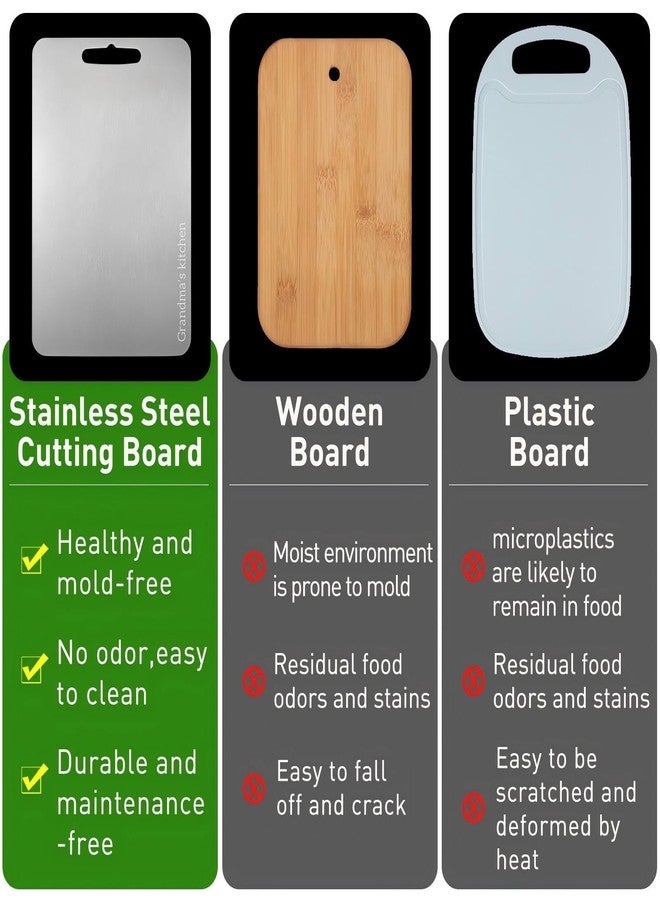 ACRSIKR Grandma Cutting Board Mothers Day Birthday Christmas Gift, Stainless Steel Titanium Cutting Board Grandma Gift for Kitchen - Image 4