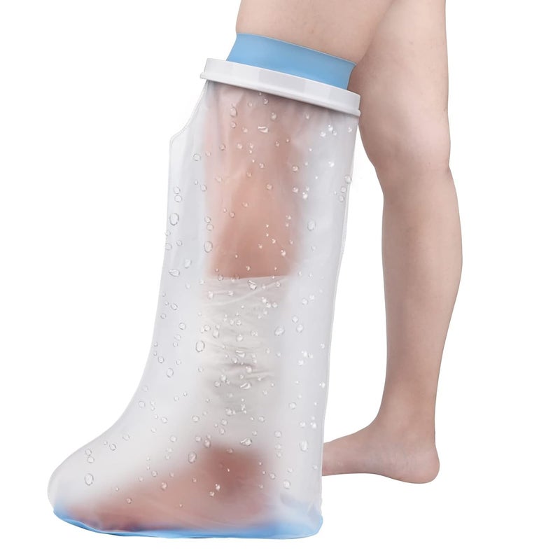 Aakarit Waterproof Leg Cast Cover for Shower Leg Long Full Watertight Seal Protector to Keep Wound & Bandages Dry - Reusable Cast Protector, Cast Bag, Cast Sleeve - Image 1