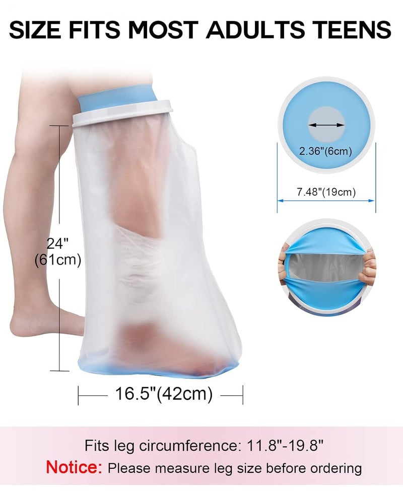 Aakarit Waterproof Leg Cast Cover for Shower Leg Long Full Watertight Seal Protector to Keep Wound & Bandages Dry - Reusable Cast Protector, Cast Bag, Cast Sleeve - Image 2