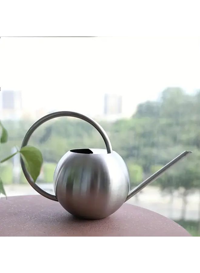 Silver Stainless Steel Plant Sprayer with Ergonomic Long Spout for Houseplant Watering - Image 3