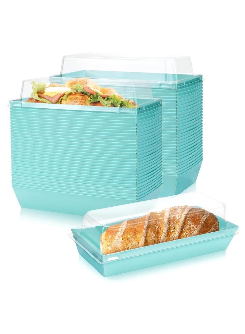 Captaintech Rectangular Disposable Paper Charcuterie Boxes Food Containers Bakery Boxes, Blue - Image 1