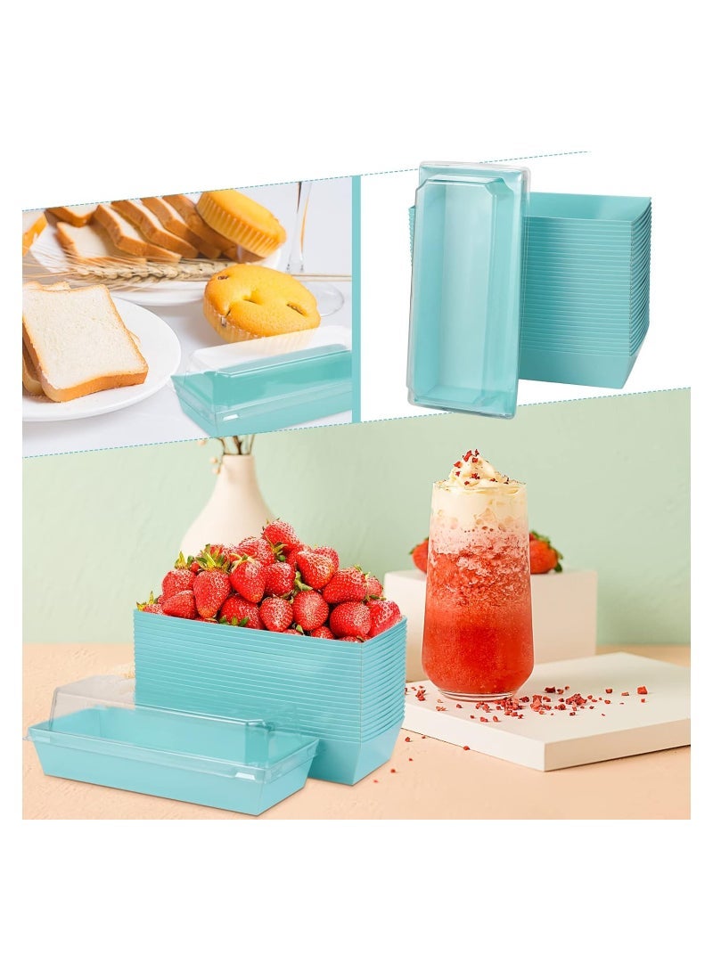 Captaintech Rectangular Disposable Paper Charcuterie Boxes Food Containers Bakery Boxes, Blue - Image 2