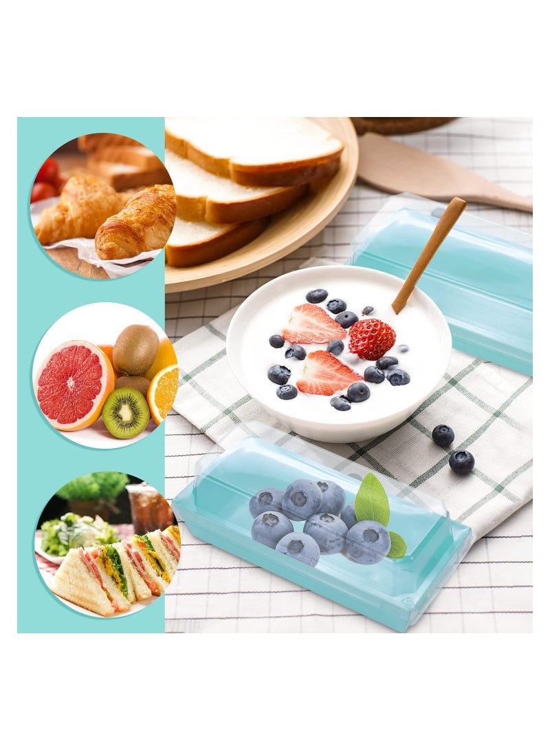 Captaintech Rectangular Disposable Paper Charcuterie Boxes Food Containers Bakery Boxes, Blue - Image 3