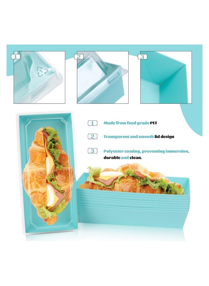 Captaintech Rectangular Disposable Paper Charcuterie Boxes Food Containers Bakery Boxes, Blue - Image 5