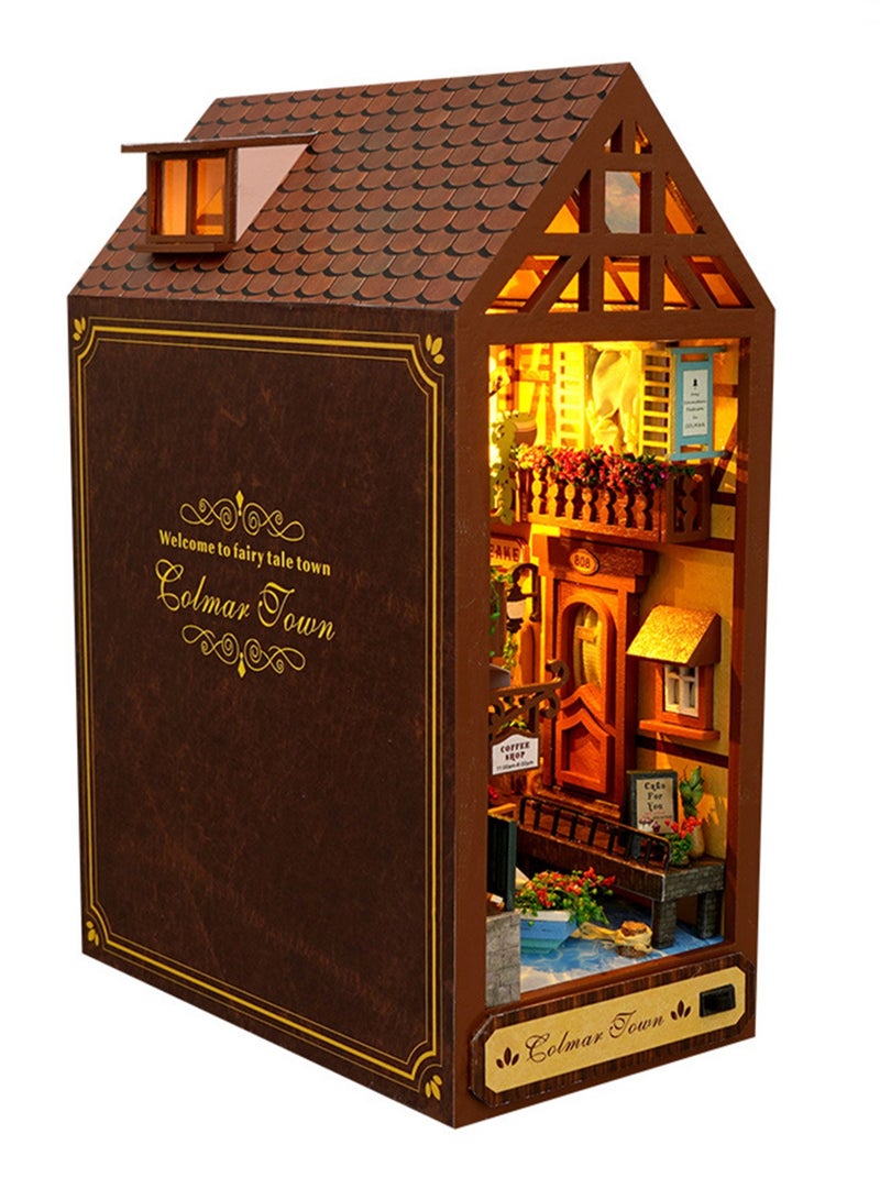 Children's Luminous Toy Diy Hut Leisurely Years Three-dimensional Book Stand Hand-assembled House Model - Image 1