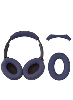[Set of 2] Ear Pads Protective Case/Head Beam Sleeve Compatible with Sony WH-1000XM4/3 Silicone Ear Pads Headphones For Over Ear Headphones - Blue