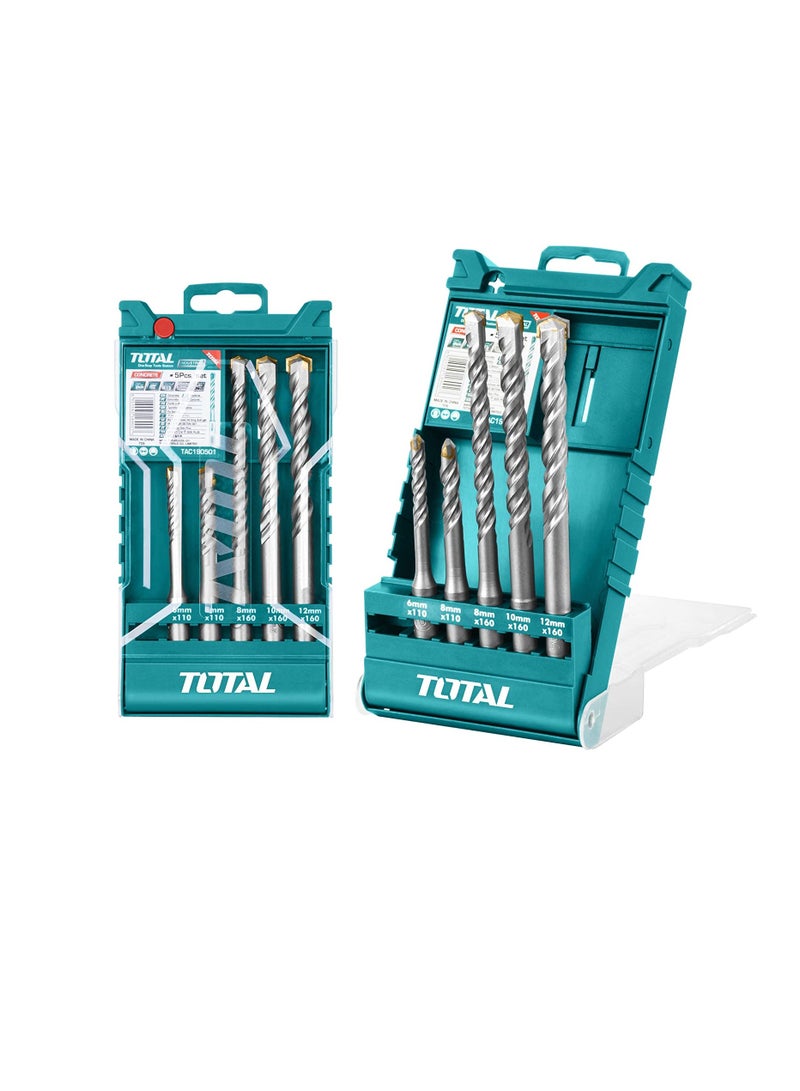 Total SDS Plus Hammer Drill Bit Set 5 Pieces - Image 2